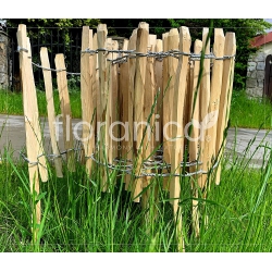 Płot z nóżką r.4-6cm (1mb) - drewniany, leszczynowy płot ogrodowy o długości 1m (100cm)