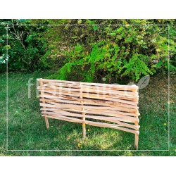 4 x Płot leszczynowy przeplatany - drewniany, leszczynowy płot ogrodowy o długości 1m (100cm)
