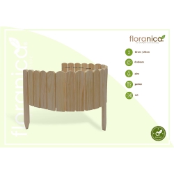 Rollborder 103 "20" - elastyczny płot drewniany o rozmiarach 20x103cm