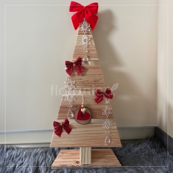 Dekoracja świąteczna Drewniana choinka modrzew Wysokość 59 cm Szerokość 27 cm Dekoracyjna choinka dekoracja stołu