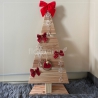 Dekoracja świąteczna Drewniana choinka modrzew Wysokość 59 cm Szerokość 27 cm Dekoracyjna choinka dekoracja stołu