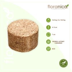 Brykiet drzewny 100% prasowany brykiet z drewna okrągły Brykiet Ekologiczny 2 x 12,5kg w worku jutowym idealny do kominka