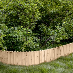 Floranica Rollborder elastyczny drewniany płot - 200 x 10 cm - Obrzeża rabat, trawnika, dekoracja, ogrodzenie sadów, ścieżek