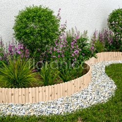 Floranica Rollborder elastyczny drewniany płot - 200 x 40 cm - Obrzeża rabat, trawnika, dekoracja, ogrodzenie sadów, ścieżek