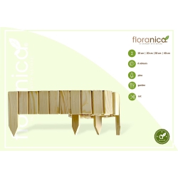 Rollborder II "10" - elastyczny płot drewniany o rozmiarach 10x203cm